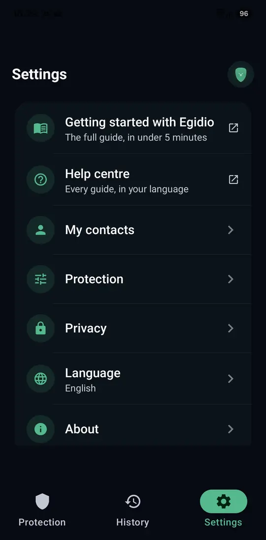 Settings you can read.