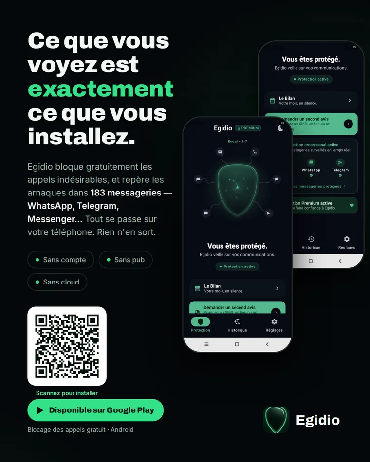 Affiche Egidio — Ce que vous voyez est exactement ce que vous installez