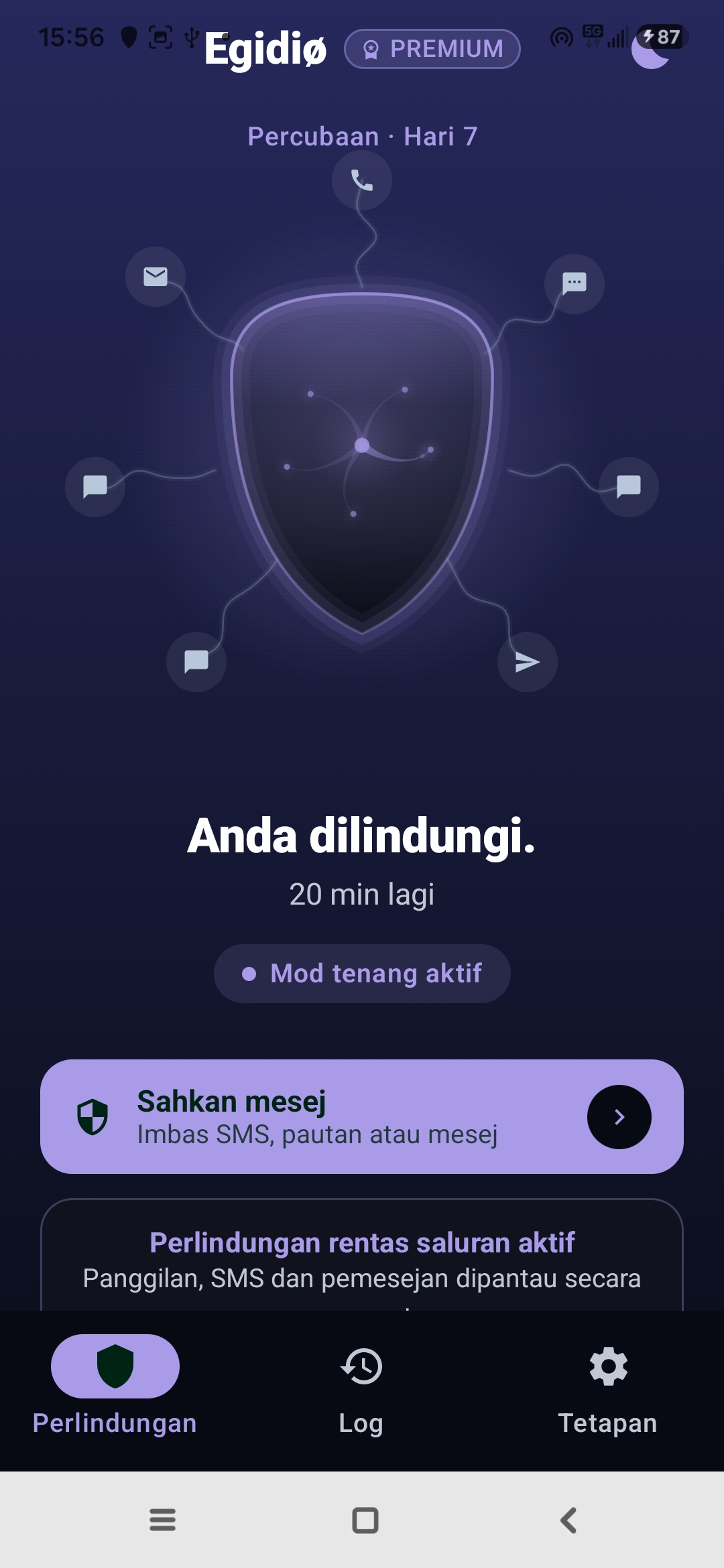 Mod Zen Egidio: kesunyian berjadual pada waktu malam, perlindungan sentiasa aktif