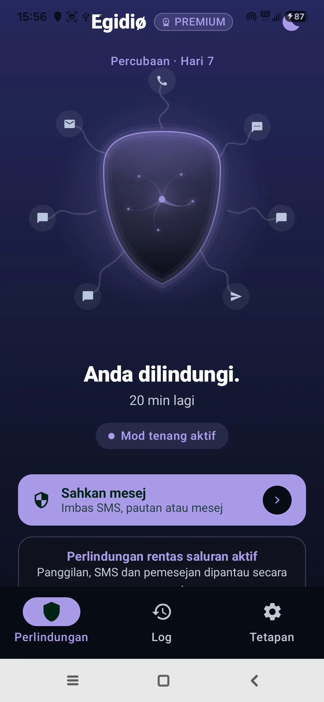 Mod Zen Egidio: kesunyian berjadual pada waktu malam, perlindungan sentiasa aktif