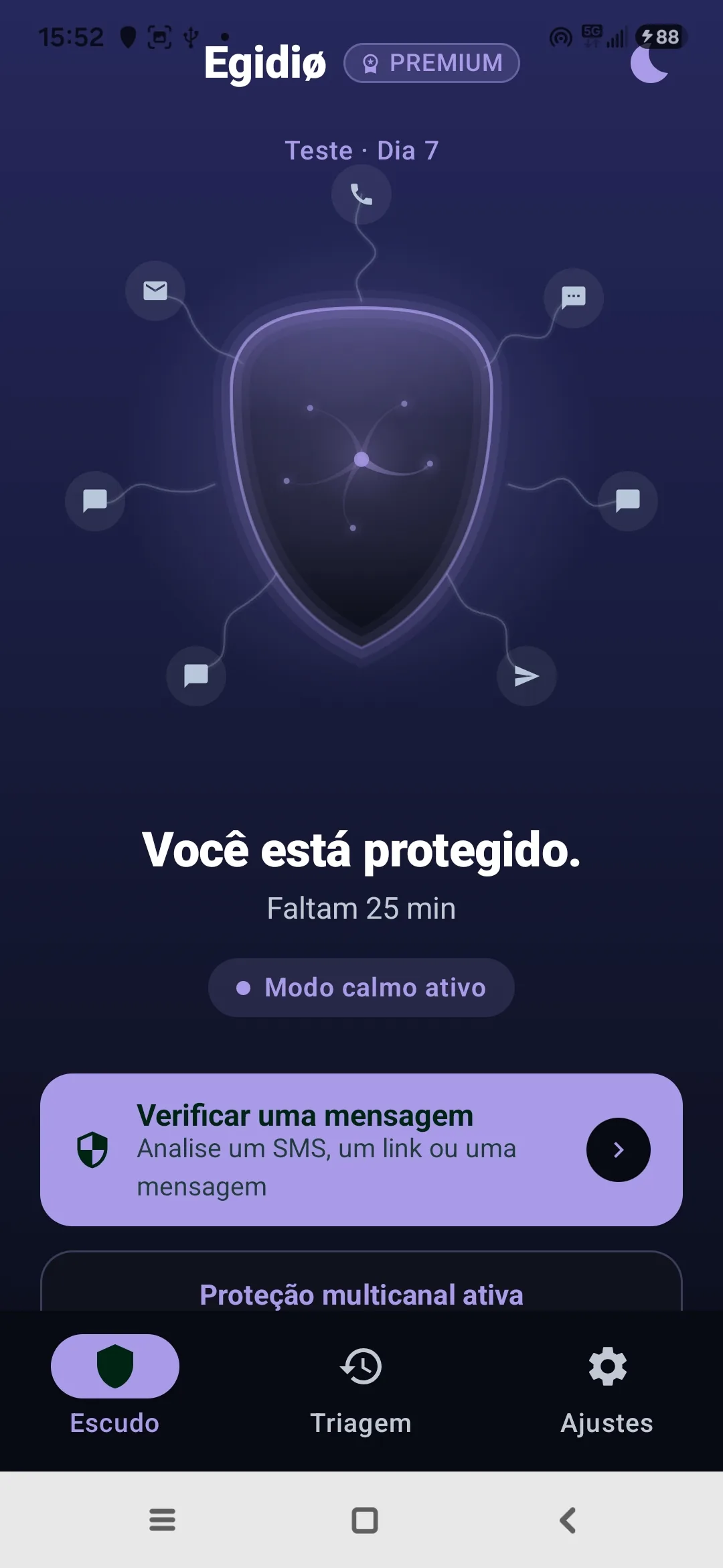 Modo zen do Egidio: silêncio programado à noite, proteção sempre ativa